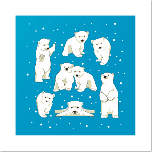 Cute Polar Bear Cubs Posters and Art